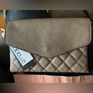 NWT Isabelle Brand crossbody handbag; brownish/grey color